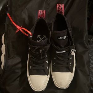 Men's Arrow Striped Canvas Mid-Top Sneakers